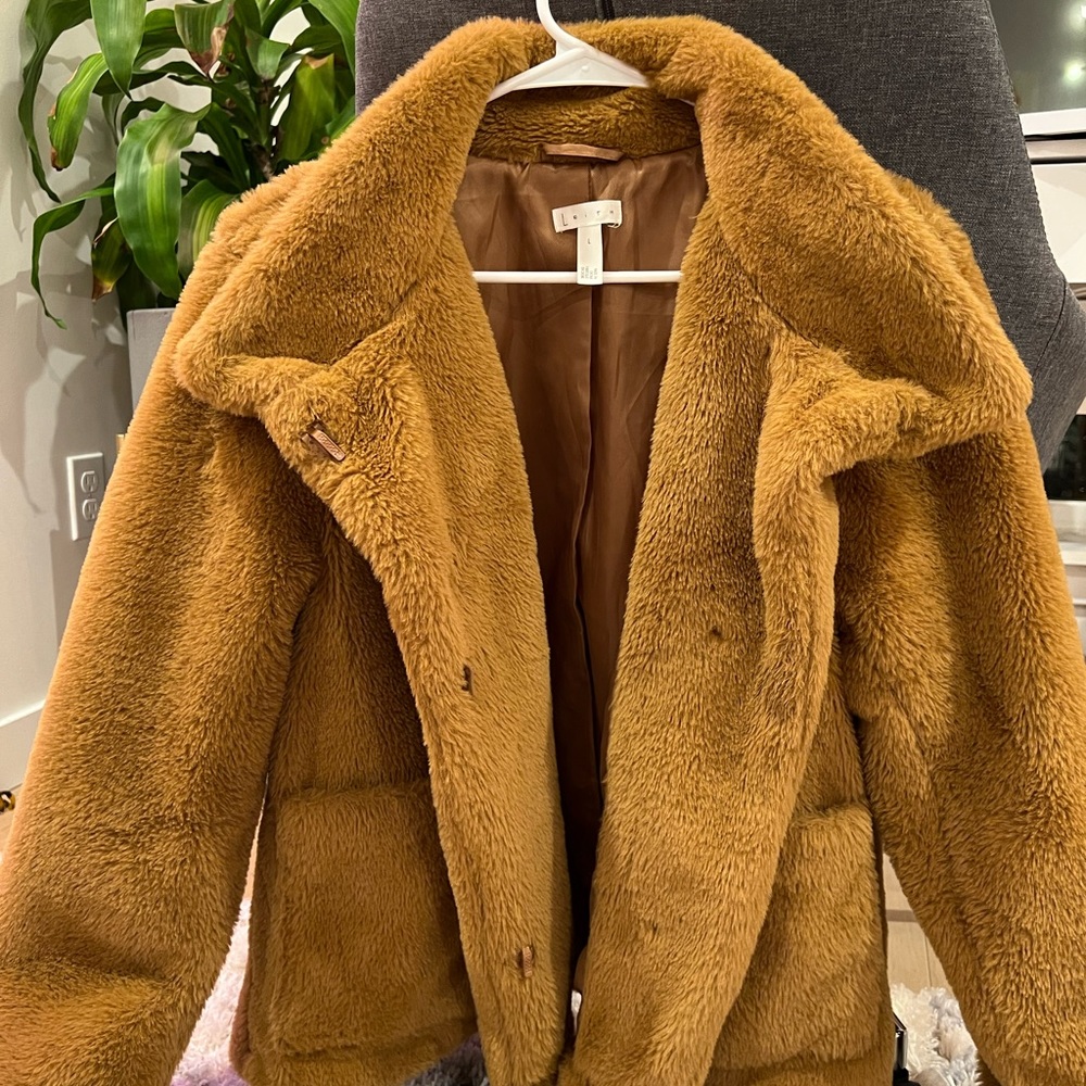 Nordstrom furry brown jacket